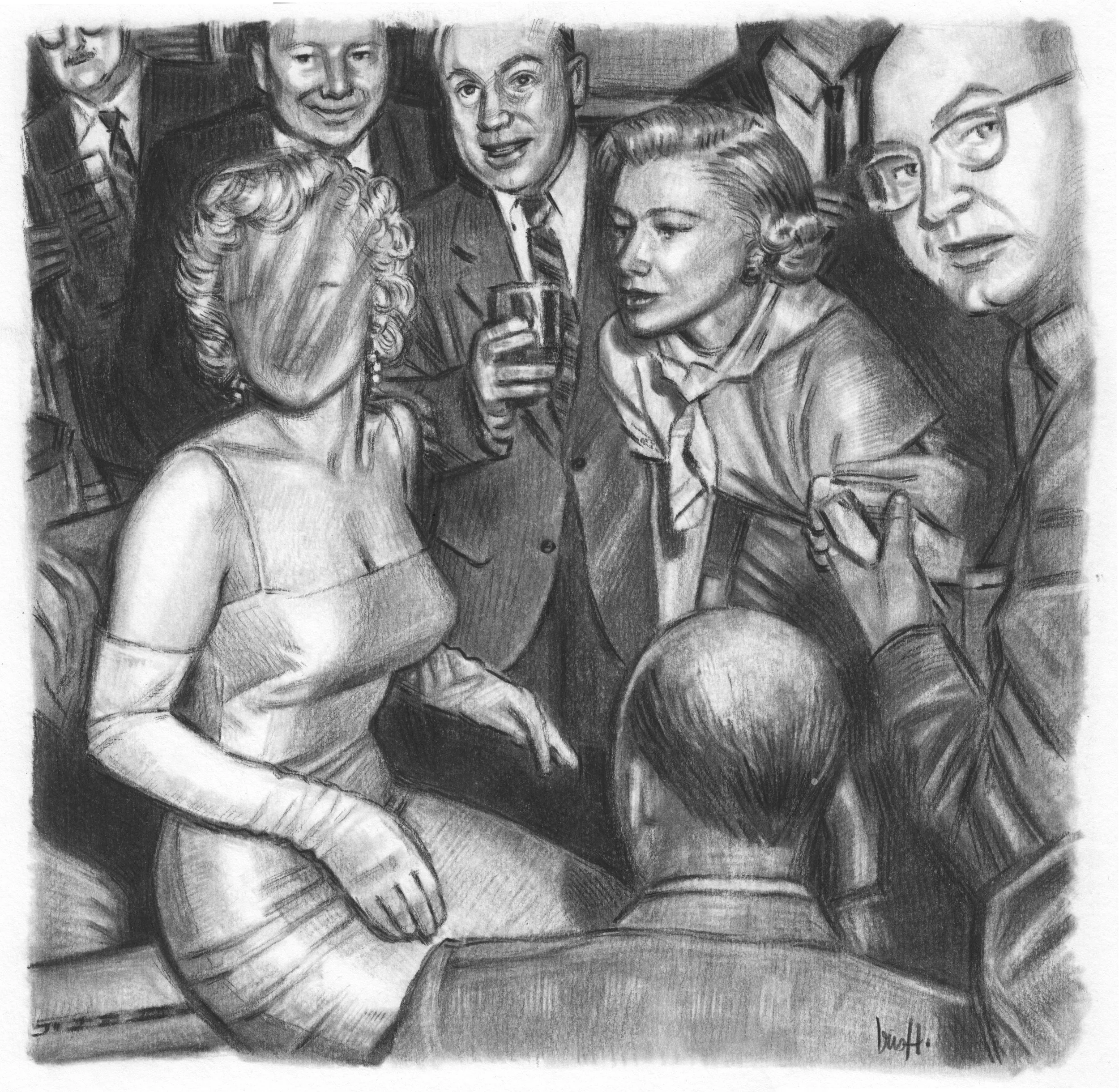 After Midnight, charcoal on paper, A3