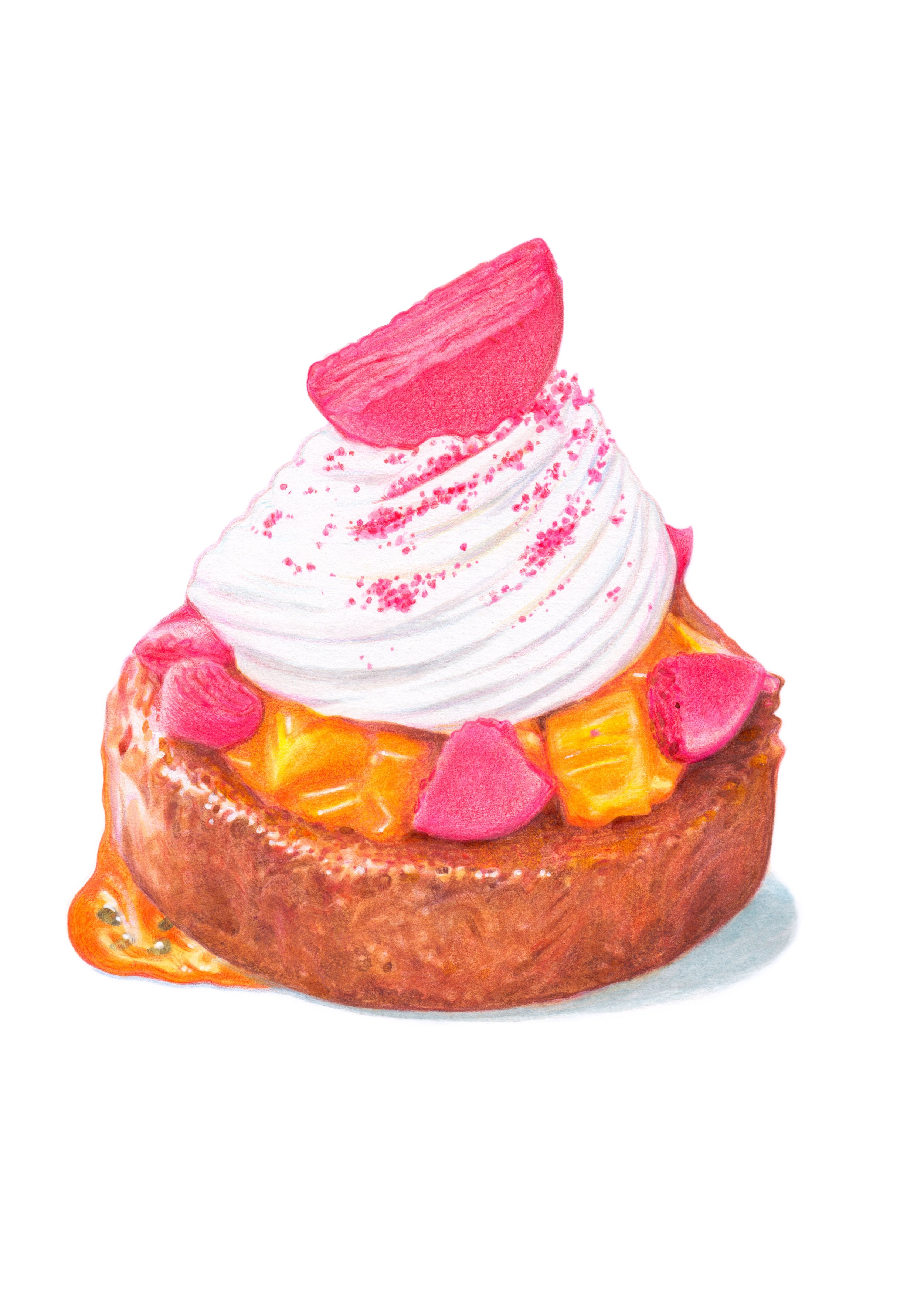 Pain Perdu Saint Valentin, illustration tirée du Petit Livre de Pâtisserie Ladurée, Editions du Chêne