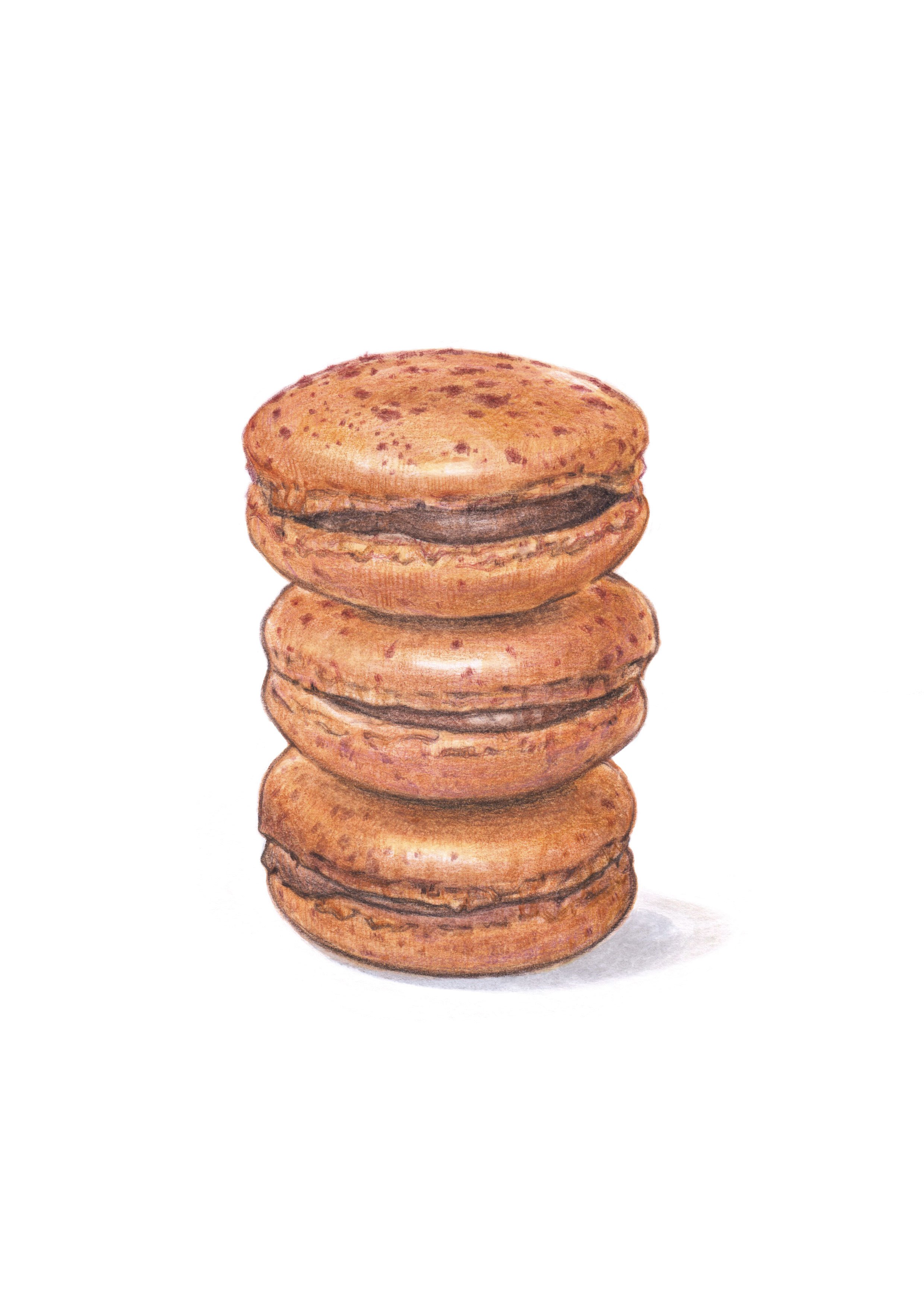 Macarons au chocolat vegan, illustration tirée du Petit Livre de Pâtisserie Ladurée 