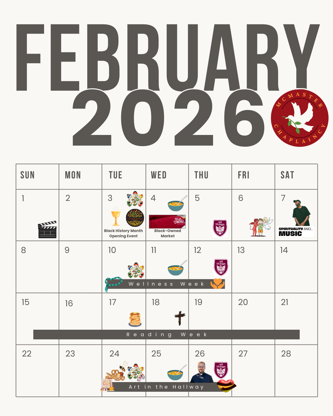 February Events Calendar