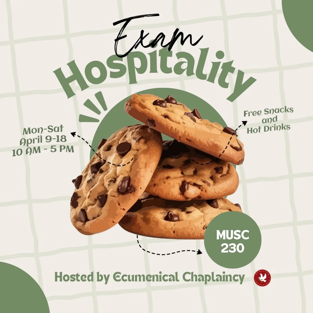 Exam Hospitality starts tomorrow. Come to MUSC 230 between 11am-5pm to get first dibs on this season&rsquo;s cookies. Additionally, @opirgoutreach will be hosting an exam giveaway tomorrow only, so make sure to stop by and invite your friends. Good l