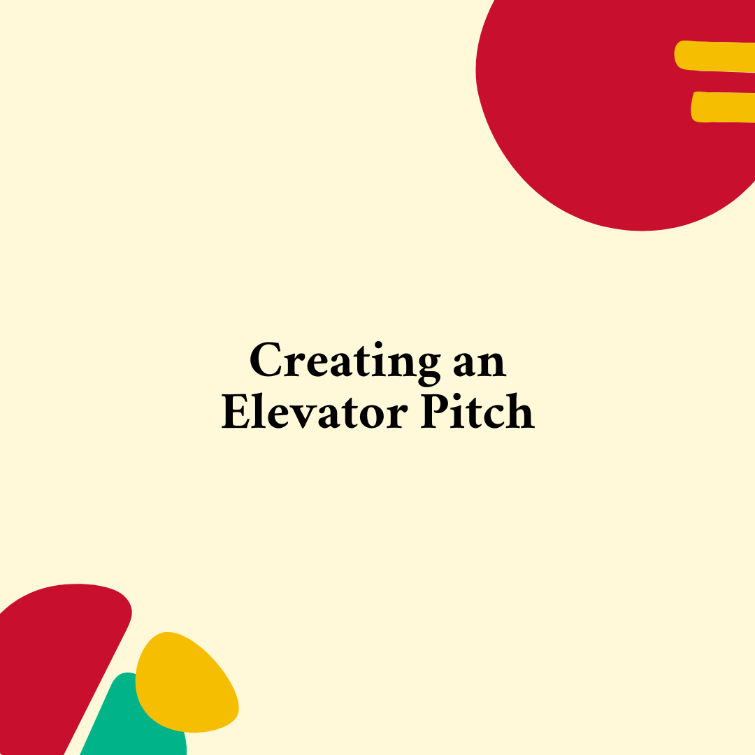 Creating an Elevator Pitch
