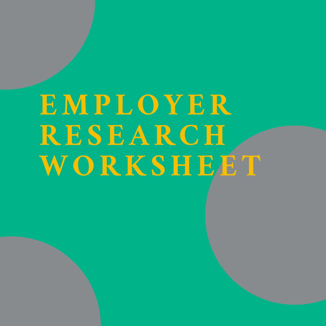 Employer Research Worksheet