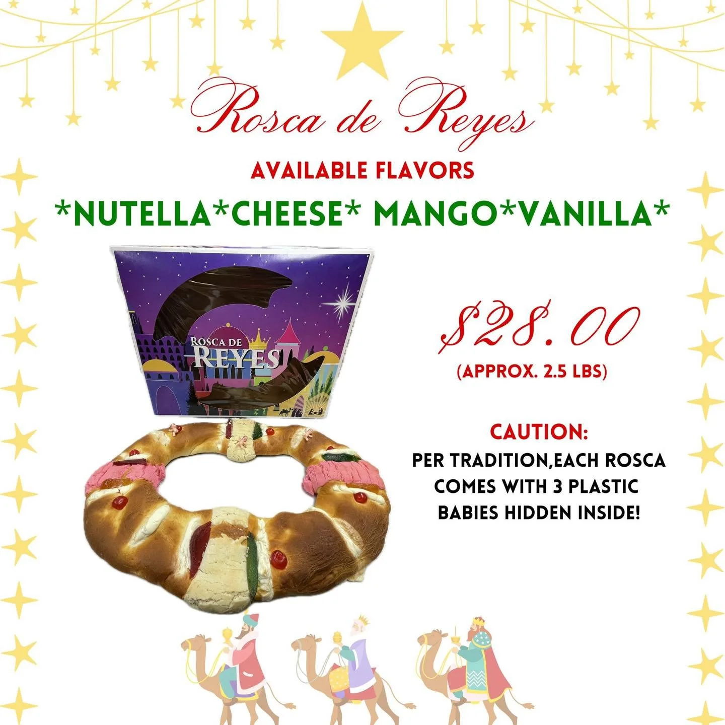 Available tomorrow! 
Message us with your orders. 
Leave your name , phone number , pick up time and order. 
Thank you