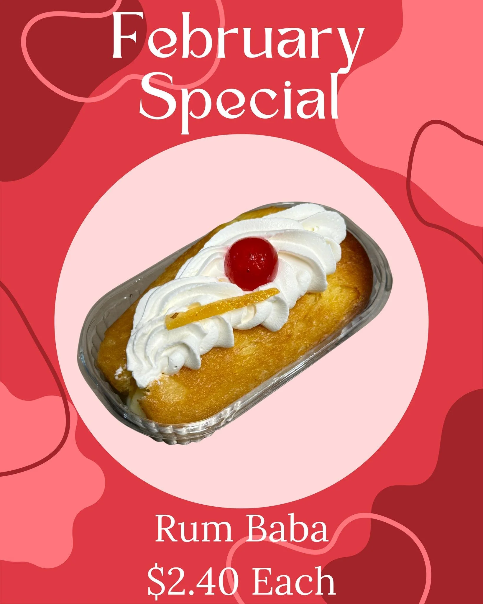 🍹✨ February Special of the Month ✨🍹

Say hello to our Rum Baba 🤎&mdash;soft, fluffy, and soaked in rich rum syrup for the perfect bite of indulgence.
📆 Available all February long for just $2.40 each!

🎉 Want to win 6 FREE Rum Babas? 🎉
Here&rsq