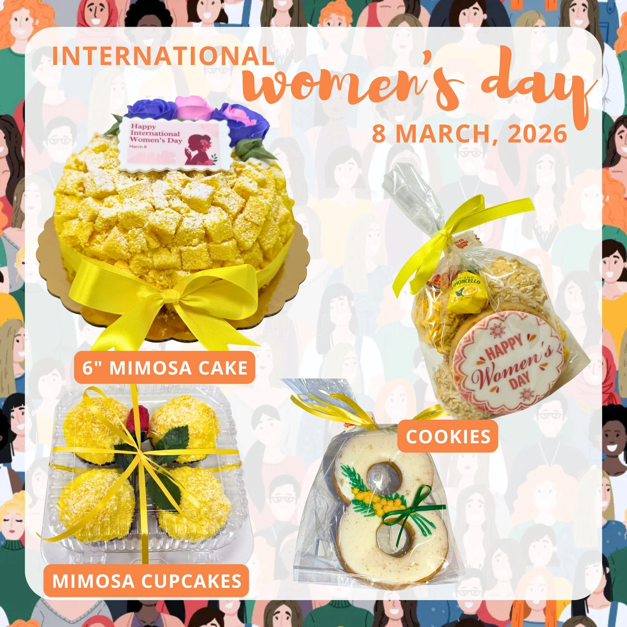 Celebrate the amazing women in your life this International Women&rsquo;s Day &ndash; March 8! 💛✨

We&rsquo;re celebrating with special Mimosa-inspired desserts made with fresh orange juice and champagne cream, plus festive cookies perfect for gifti