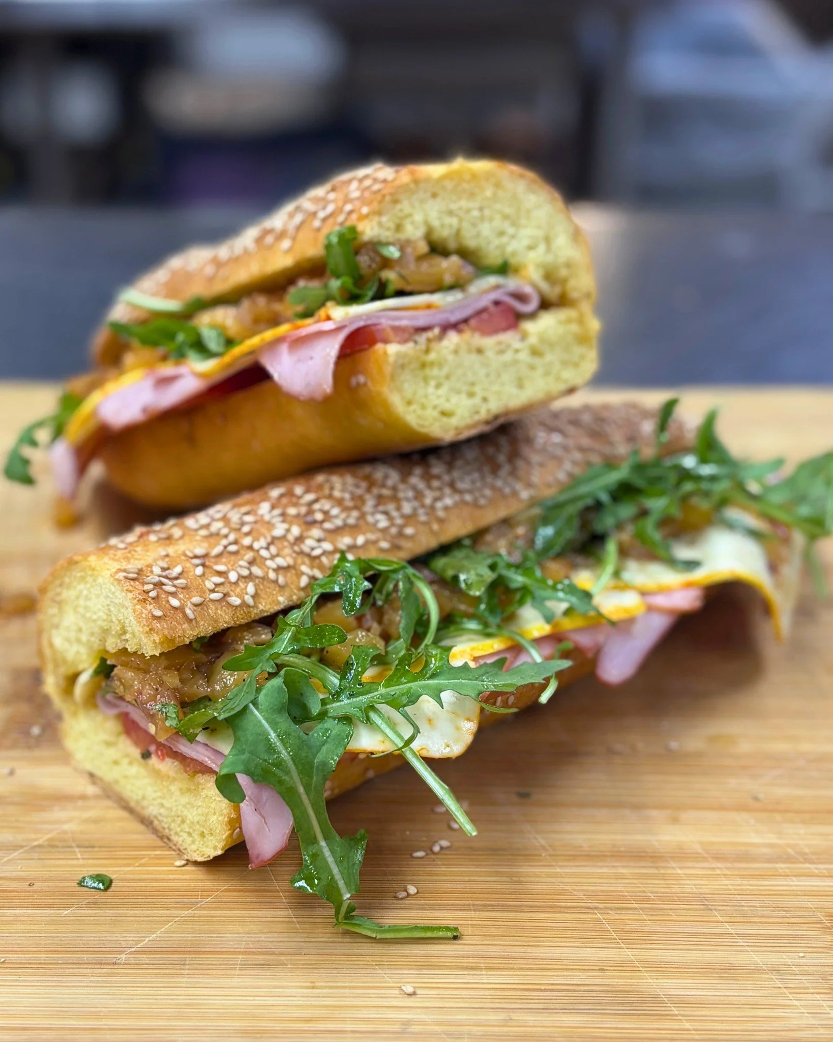 🚨 SANDWICH SATURDAY + FREE HALF SANDWICHES! 🚨

Aloha, bello. 🌺 This Saturday only, we&rsquo;re serving up The Hawaiian Bello &mdash; a sweet, savory, and totally stacked sandwich made on our semolina baguette with muenster cheese, glazed ham, pine