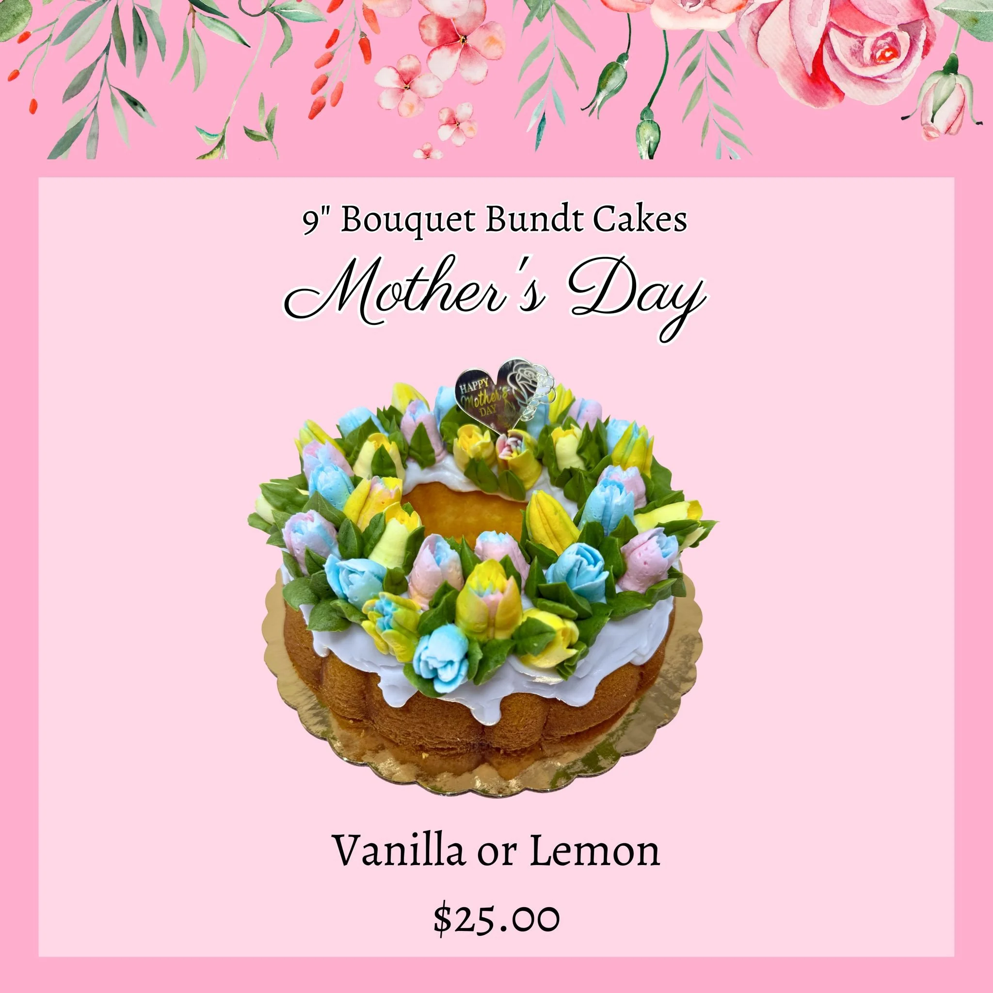 Mother&rsquo;s Day is almost here, and we&rsquo;ve got the sweetest gifts for every kind of mom 💐💗

From baby cakes and bouquet bundts to cookie trays, tea cup trays, rose cake pops, flower cupcakes, chocolate-covered strawberries, and personalized