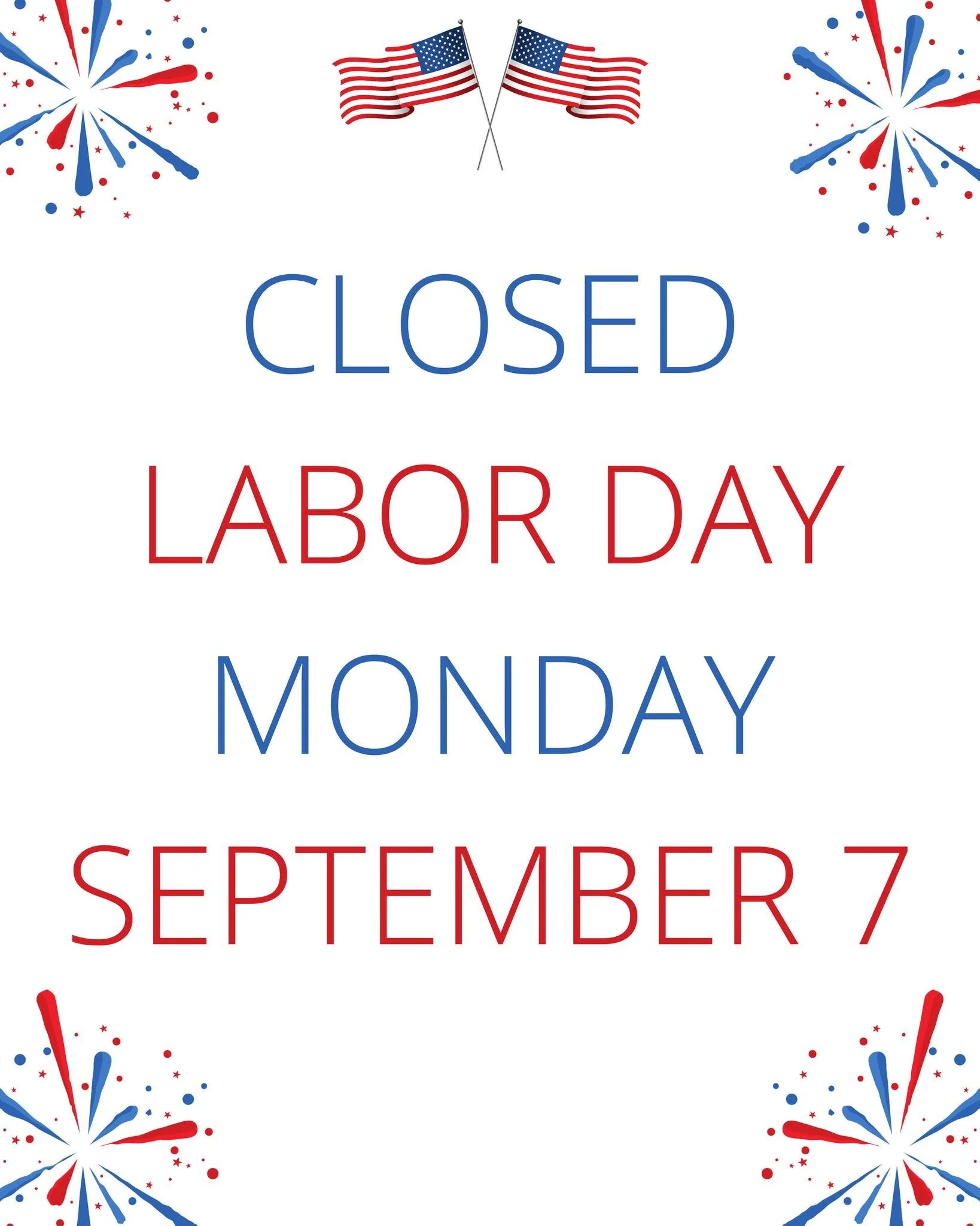 🇺🇸 Labor Day Closure 🇺🇸

Palermo Bakery will be CLOSED on Monday, September 7th in observance of Labor Day.

We hope everyone enjoys a safe and relaxing holiday! ❤️🤍💙

#LaborDay #PalermoBakery #NorridgeIL #ClosedForLaborDay