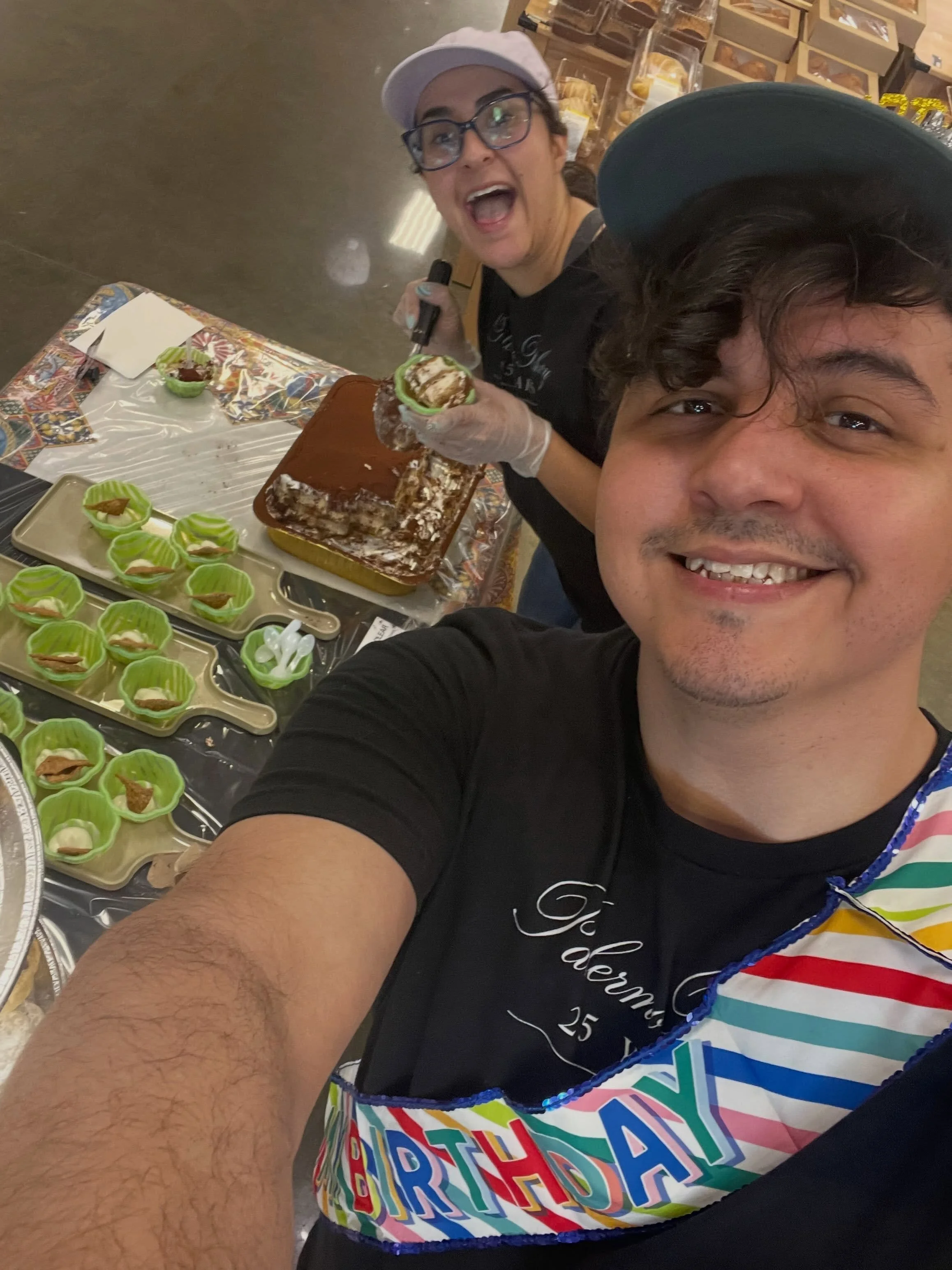 The vibes at the @marianosmarket in Bronzeville have been so awesome! Thanks to the awesome customers and staff for all the birthday wishes! Looks like today&rsquo;s fan favorite cookie is the Pecan Cup. Come get some free samples and join in the fes