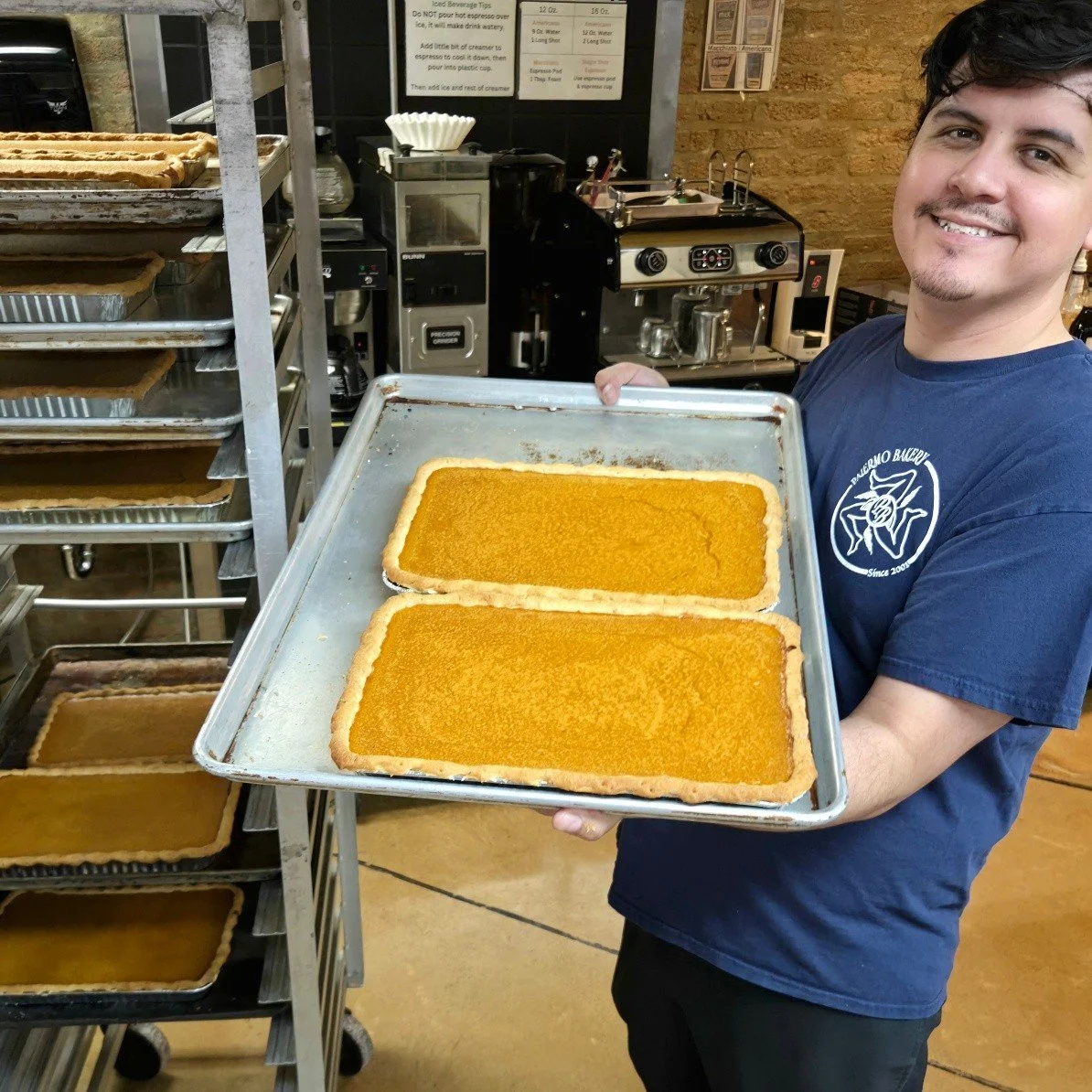 🎃🥧 A little slice of fall heaven! 🍂🧡

Pumpkin pie season is officially here at Palermo Bakery! Our delicious pumpkin pie slices are the perfect way to satisfy those cozy fall cravings. 🍁✨

Stop in and treat yourself to a slice of autumn! 🥧🤎

?