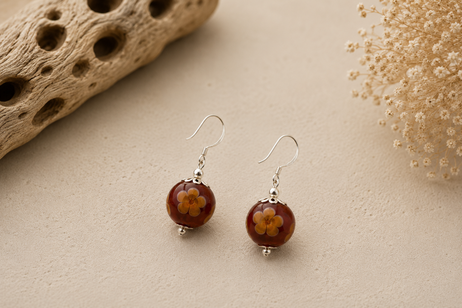 Pendientes Bloom Naranja