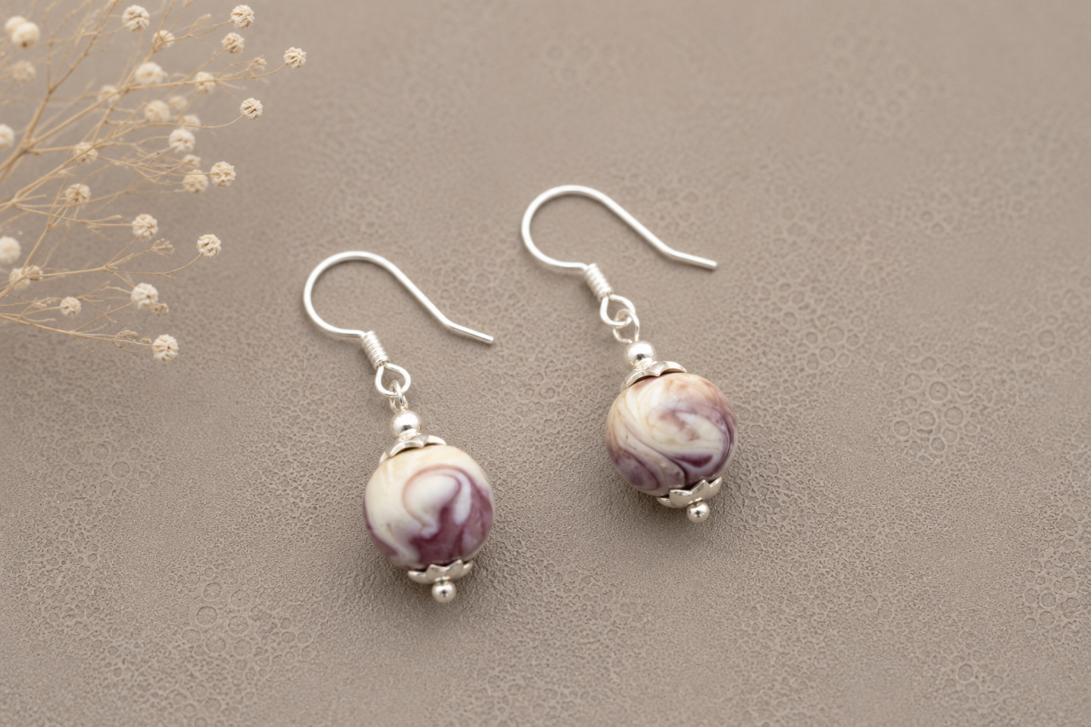 Pendientes Marble Lila
