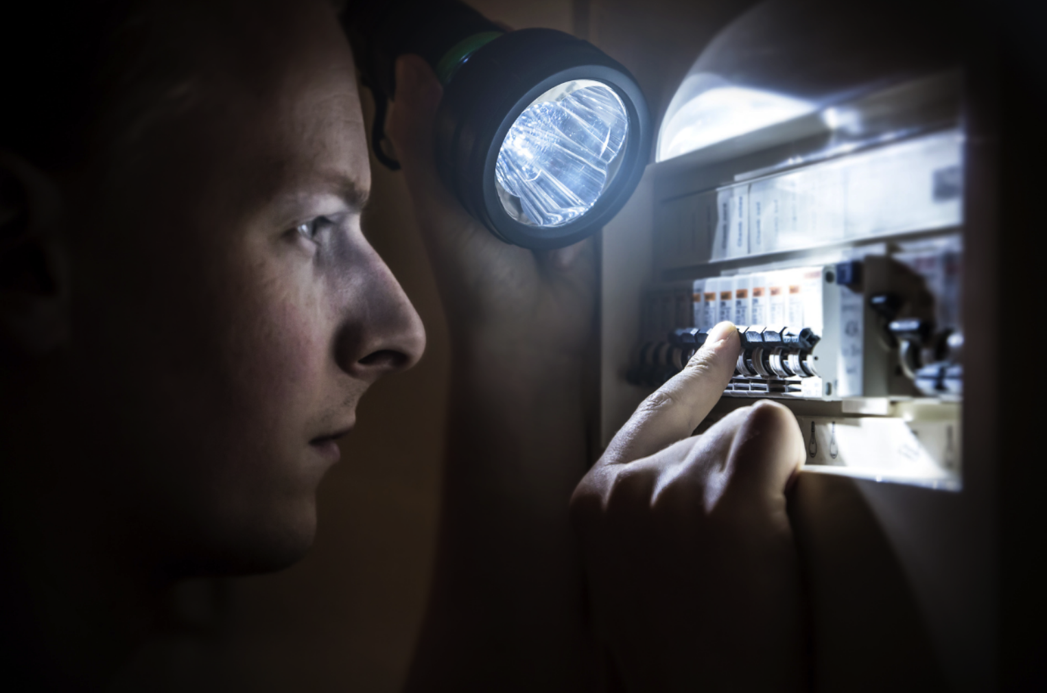 fixing breaker in power outage