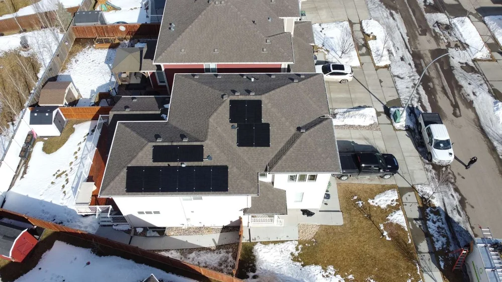 Greenamp 4.92 kW solar panel installation on a home in Beaumont, Alberta