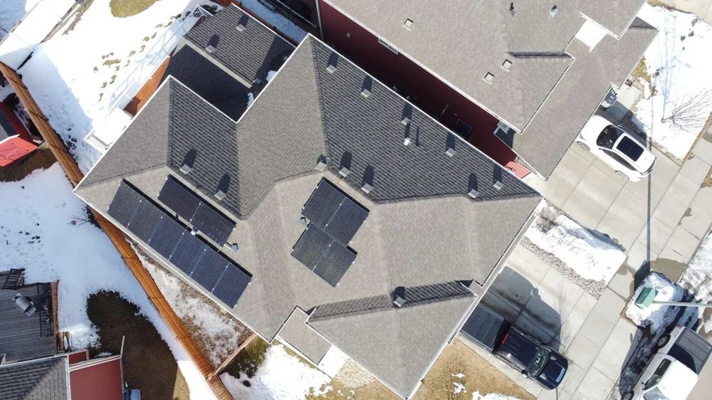 Greenamp 4.92 kW solar panel installation on a home in Beaumont, Alberta