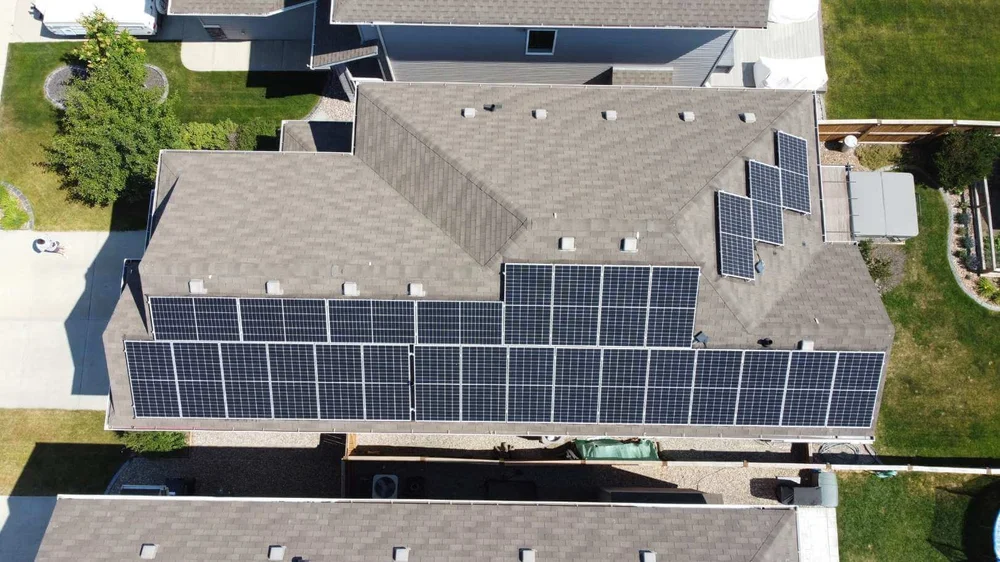 Greenamp 13.5 kW solar panel installation on a home in Edmonton, Alberta