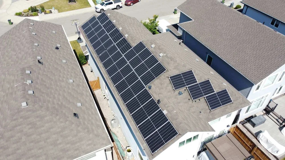 Greenamp 13.5 kW solar panel installation on a home in Edmonton, Alberta