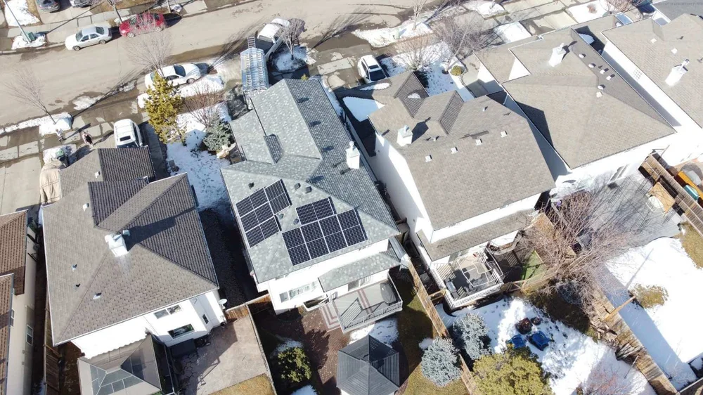 Greenamp 4.55 kW solar panel installation on a home in Beaumont, Alberta