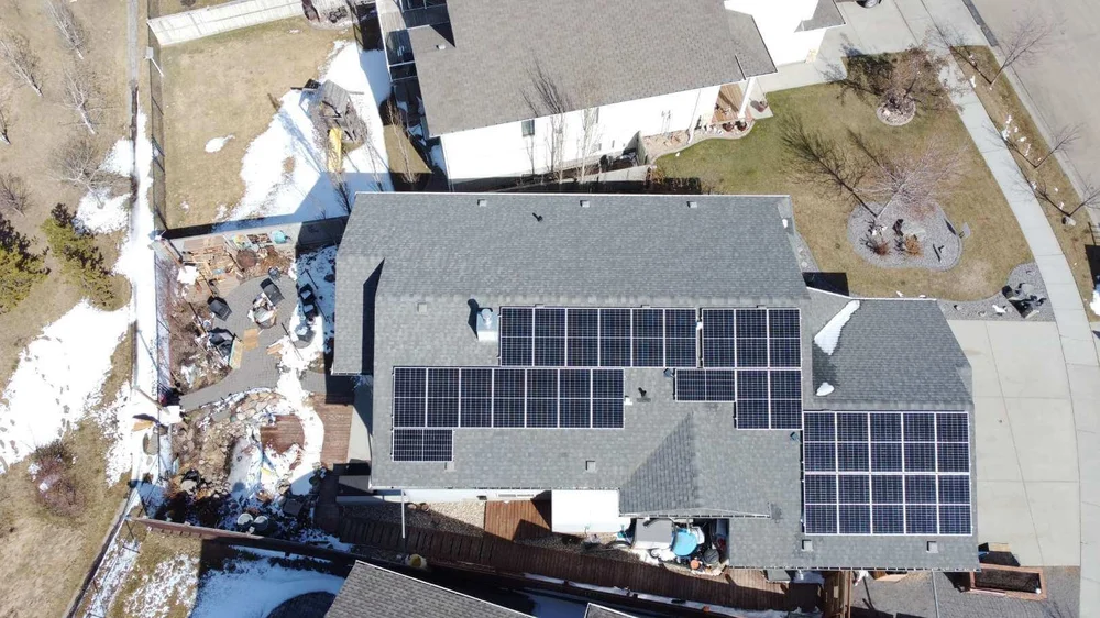 Greenamp 15 kW solar panel installation on a home in Beaumont, Alberta