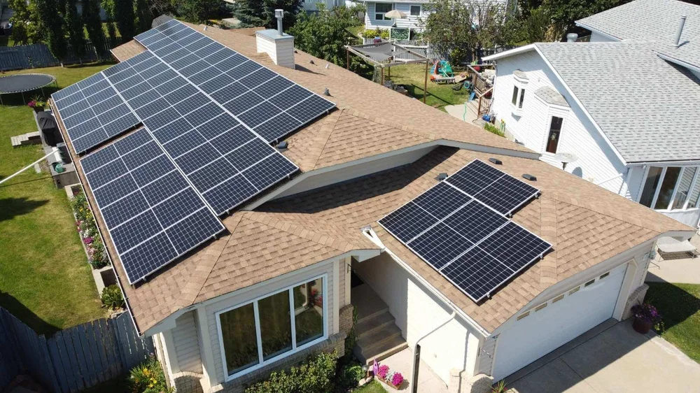Greenamp 20.5 kW solar panel installation on a home in Edmonton, Alberta