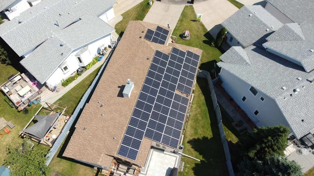 Greenamp 20.5 kW solar panel installation on a home in Edmonton, Alberta