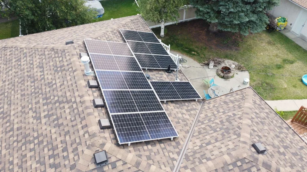 Greenamp 6.5 kW solar panel installation on a home in Edmonton, Alberta
