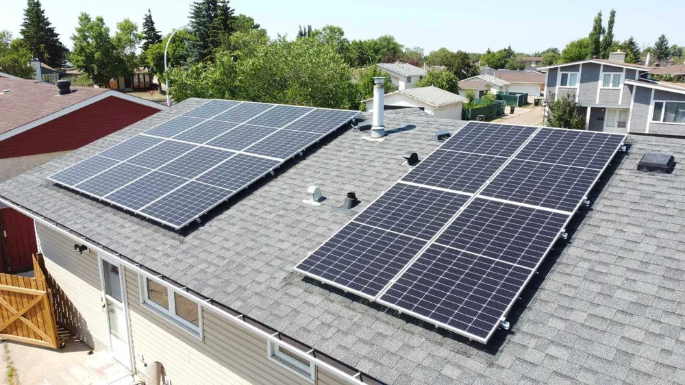Greenamp 6 kW solar panel installation on a home in Edmonton, Alberta