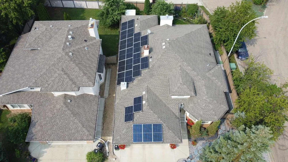 Greenamp 11.5 kW solar panel installation on a home in Edmonton, Alberta