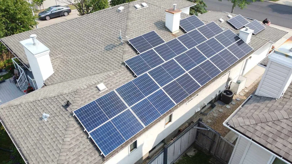 Greenamp 11.5 kW solar panel installation on a home in Edmonton, Alberta
