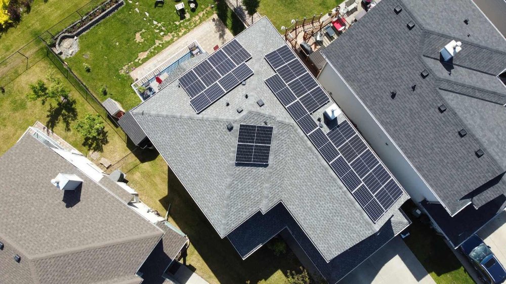 Greenamp 11 kW solar panel installation on a home in Leduc, Alberta