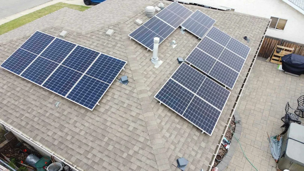 Greenamp 13 kW solar panel installation on a home in Edmonton, Alberta