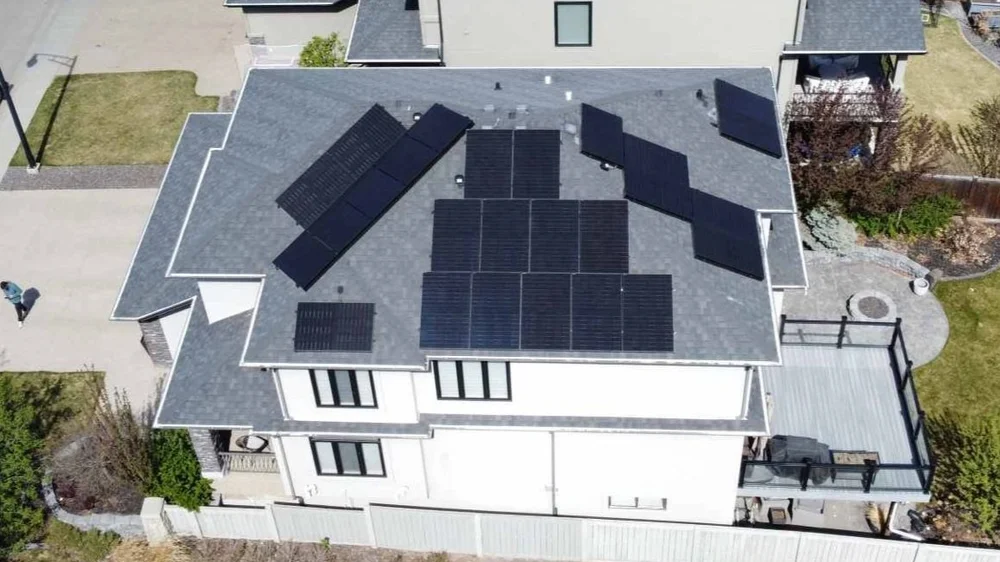 Greenamp 11.7 kW solar panel installation on a home in Edmonton, Alberta