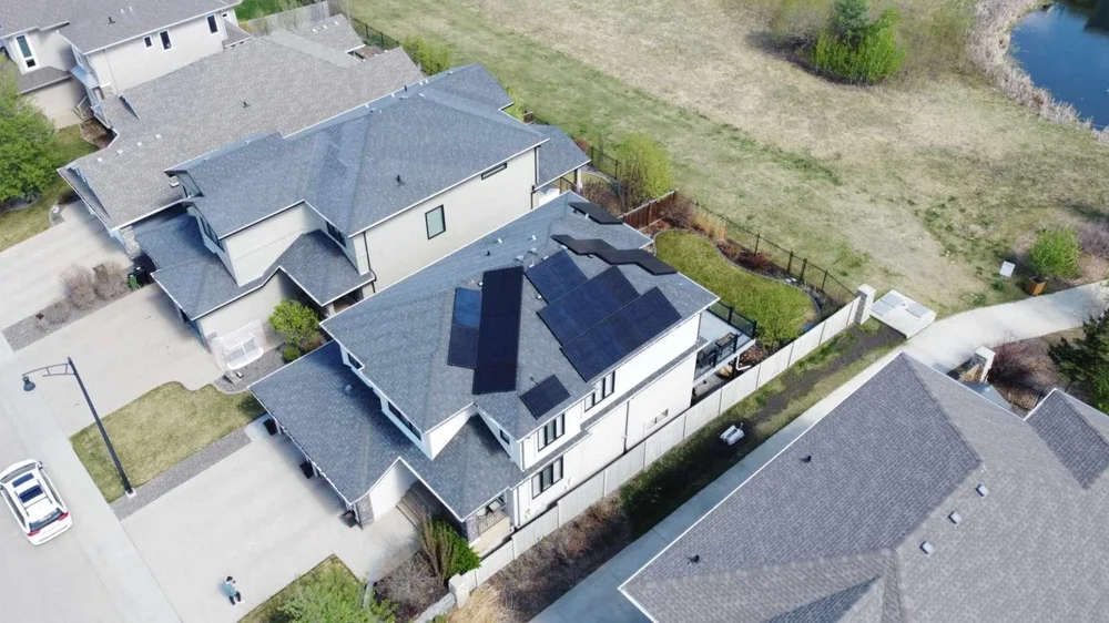 Greenamp 11.7 kW solar panel installation on a home in Edmonton, Alberta