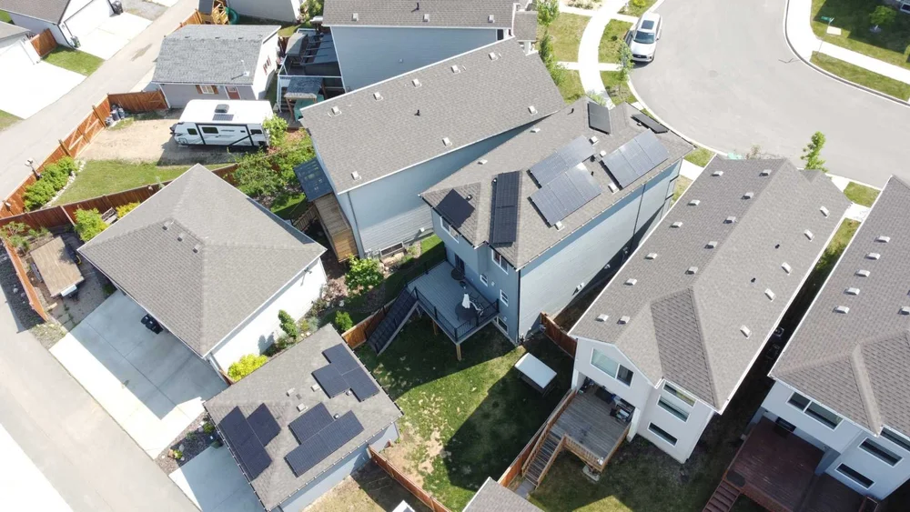 Greenamp 10.35 kW solar panel installation on a home in Edmonton, Alberta