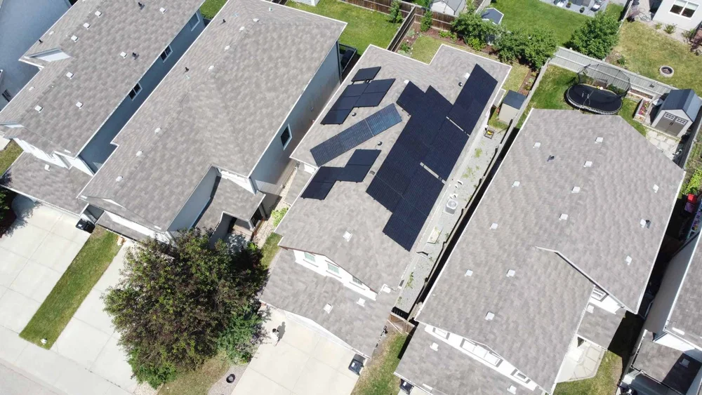 Greenamp 14.4 kW solar panel installation on a home in Edmonton, Alberta