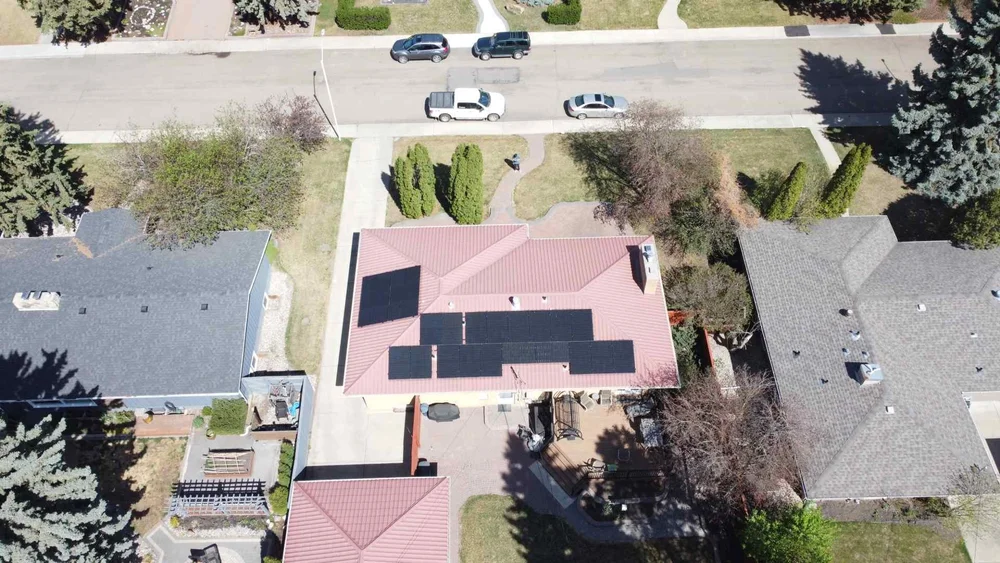 Greenamp 10.8 kW solar panel installation on a home in Edmonton, Alberta