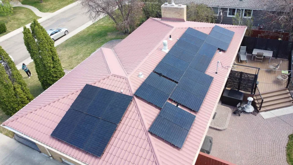 Greenamp 10.8 kW solar panel installation on a home in Edmonton, Alberta