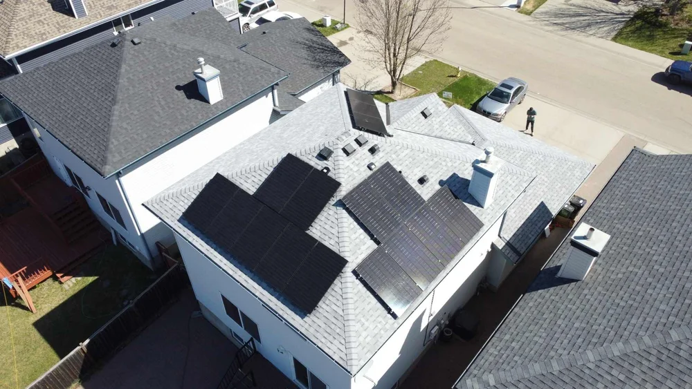Greenamp 7.2 kW solar panel installation on a home in Edmonton, Alberta