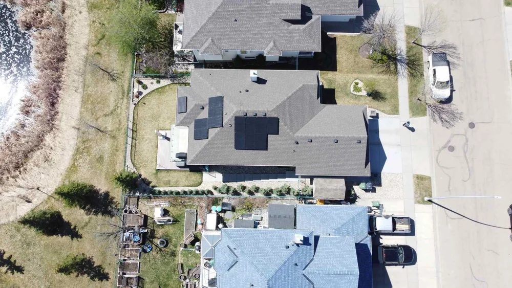 Greenamp 5.85 kW solar panel installation on a home in Beaumont, Alberta