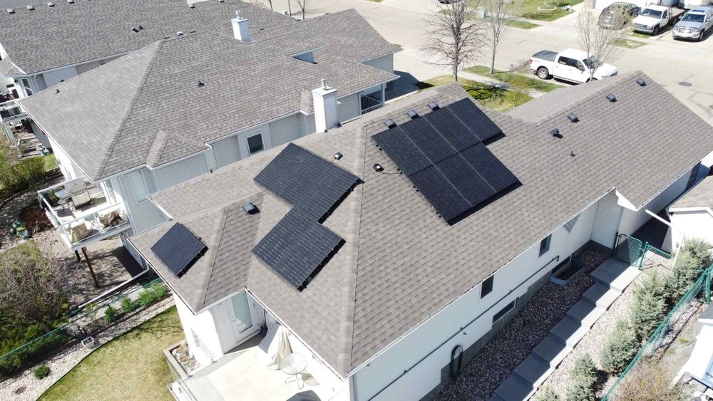 Greenamp 5.85 kW solar panel installation on a home in Beaumont, Alberta