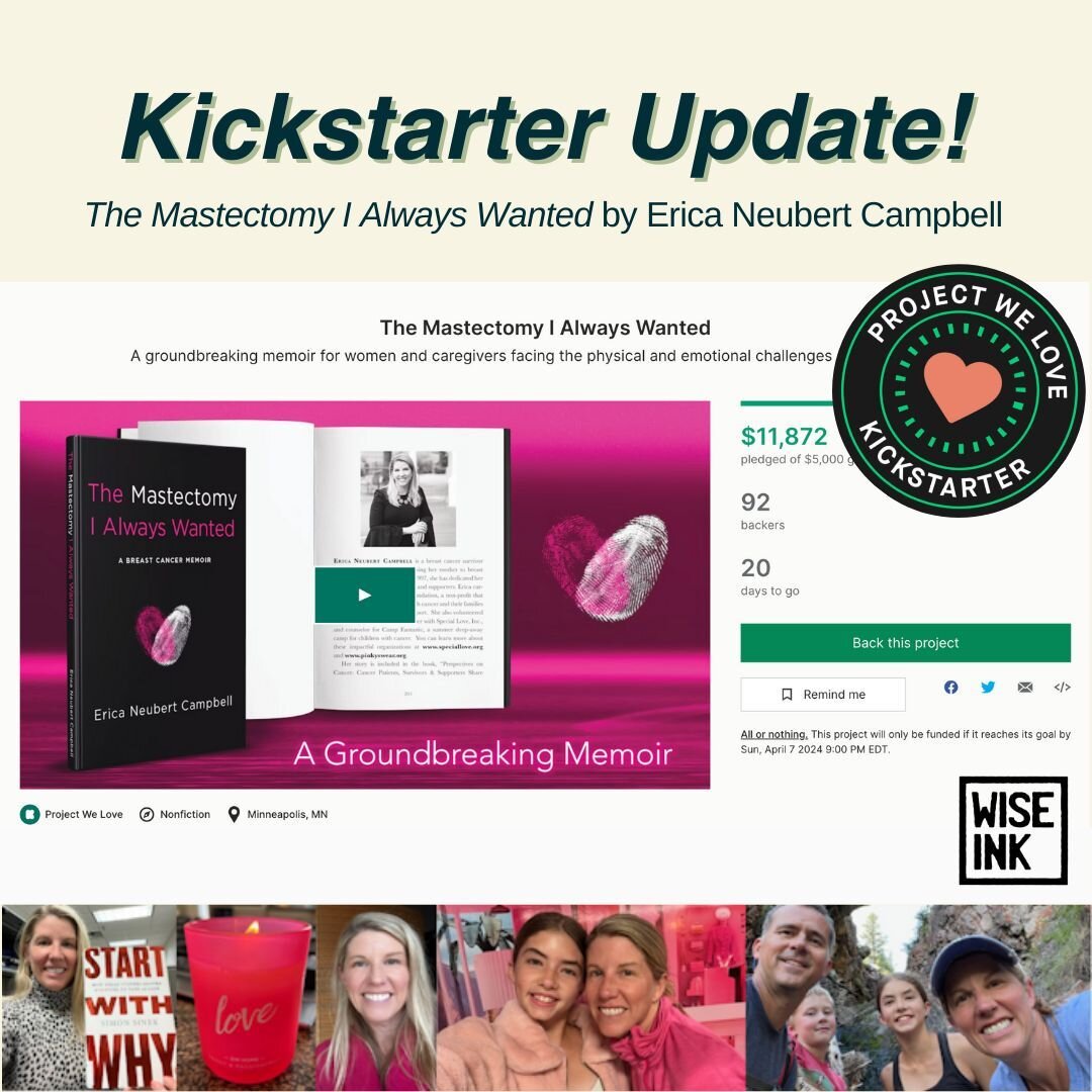 &ldquo;The Mastectomy I Always Wanted&rdquo; by Erica Neubert Campbell is an official Kickstarter &ldquo;Project We Love!&rdquo; 🥳

Campbell&rsquo;s groundbreaking memoir aims to empower women and caregivers facing the physical and emotional challen