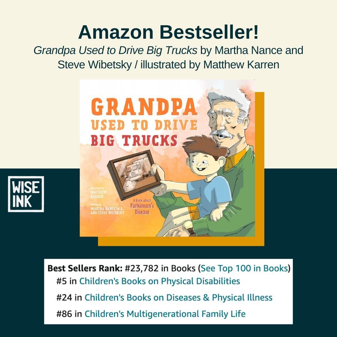 &ldquo;Grandpa Used to Drive Big Trucks&rdquo; is officially an Amazon bestseller&ndash;ranking #5 in Children&rsquo;s Books on Physical Disabilities 🏆

Written by Martha Nance and Steve Witebsky with illustrations from Matthew Karren, &ldquo;Grandp