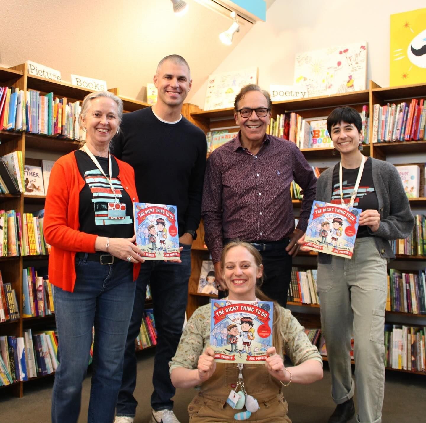 These photos from the &quot;The Right Thing to Do&quot; signing with Joe Mauer and Joe Schmit hit a home run! ⚾ Thank you so much @redballoonbookshop for hosting us! ❤️ 

#repost from @redballoonbookshop

Original caption: 
Such a fun afternoon celeb