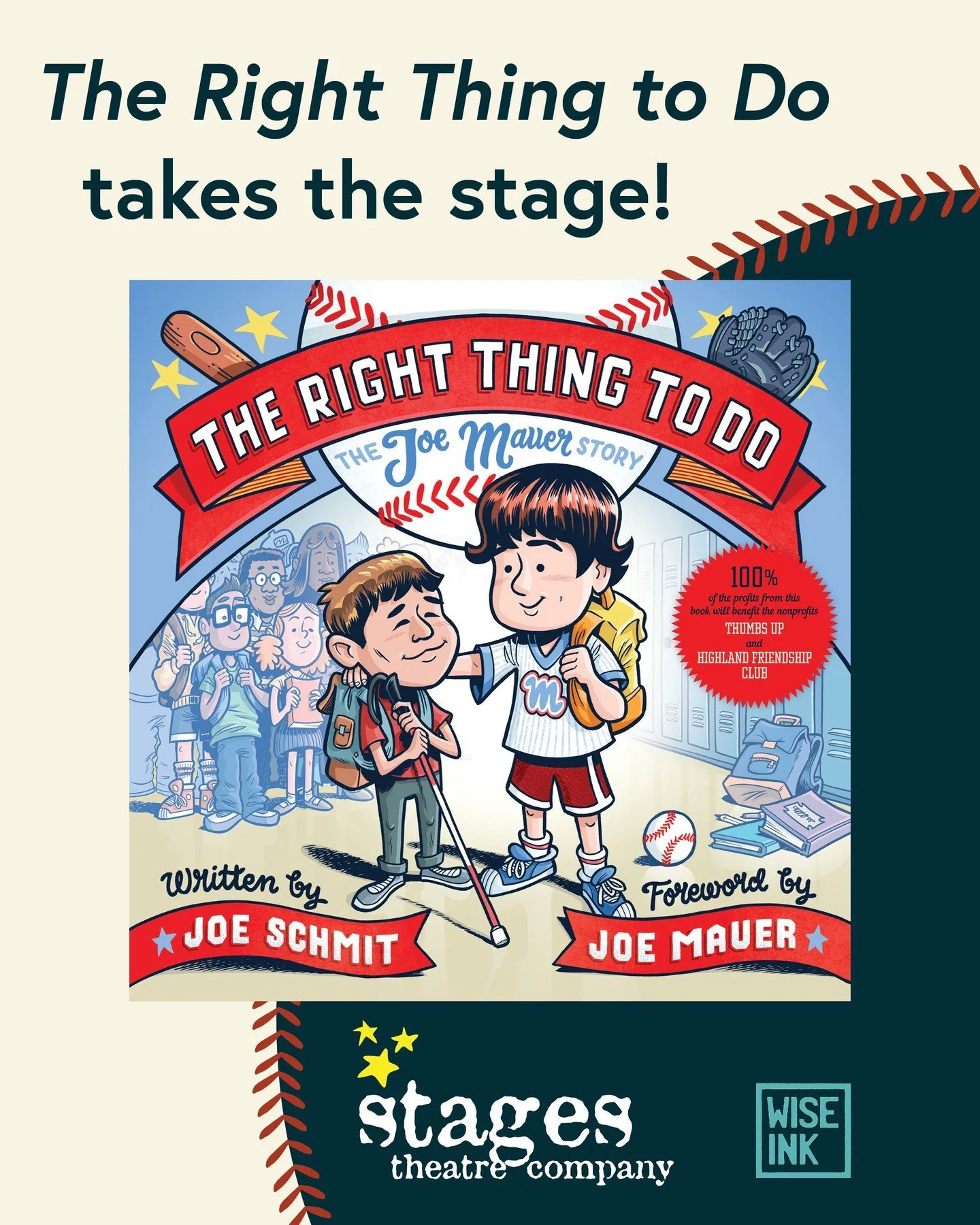 "The Right Thing to Do: The Joe Mauer Story" is taking the stage!

The Stages Theatre Company (@stagestheatreco) has taken this children's book by Joe Schmit and turned it into a MUSICAL.

"With vibrant music, unforgettable characters,