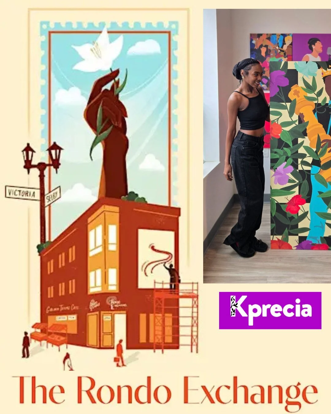 Our 2024 - 2025 Pathway to Publishing Design Fellow, Kprecia Ambers (@kprecia), is going to have her artwork at the newly opening Rondo Exchange in St. Paul!

She said "This is a full circle moment for me &ndash; returning where I started &ndash