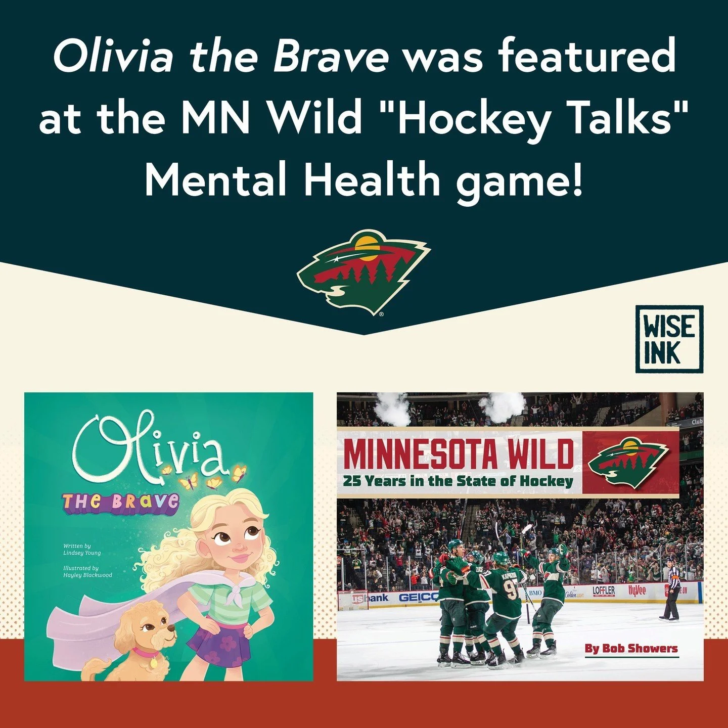As the publisher of the Minnesota Wild's 25th anniversary coffee table book AND Lindsey Young's children's book on anxiety . . . This is one of the coolest mashups we've seen! 🤝💛

So proud that the @minnesotawild's intentionally held space for a &q