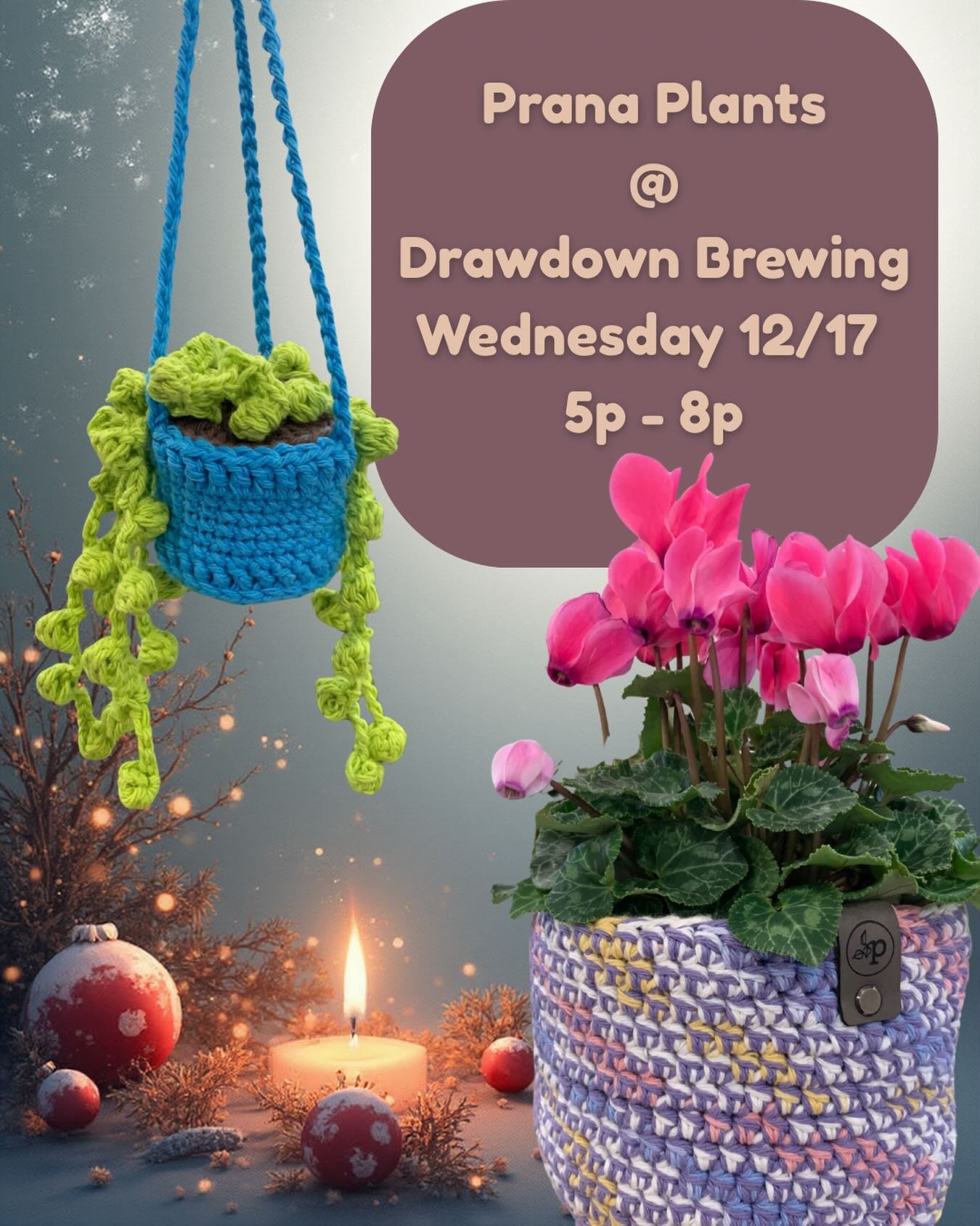 ✨JUST ADDED✨ @drawdownbrewing 
🪴 Come hang out and enjoy a delicious beer and snag a planty holiday gift!

#smallbusiness #shoplocal #queerowned #lgbtq #houseplants #greenvibes #prana #newton #boston #handmade #ecofriendly #local #crochet #beer #bre