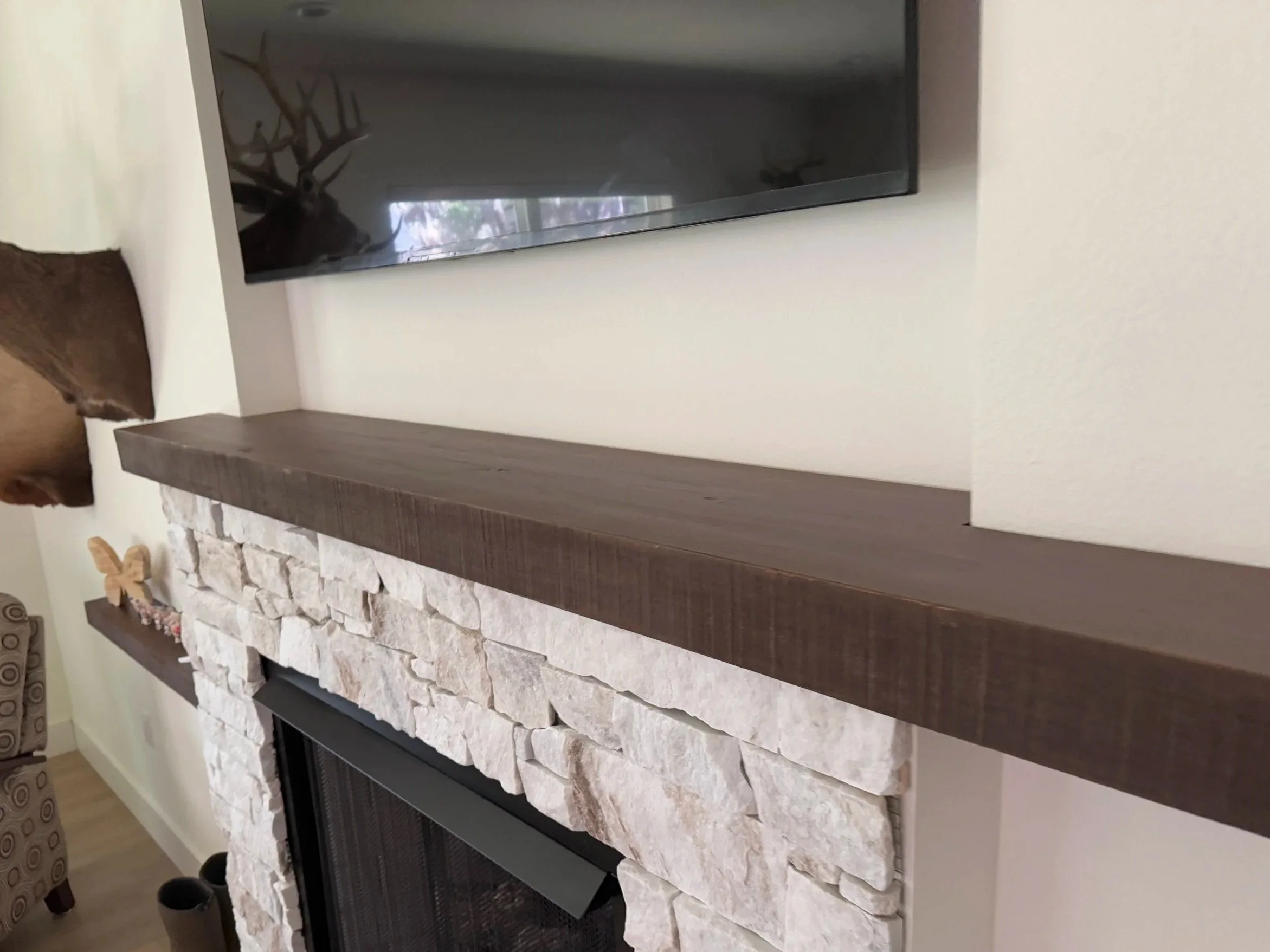 Reclaimed Beam Mantel