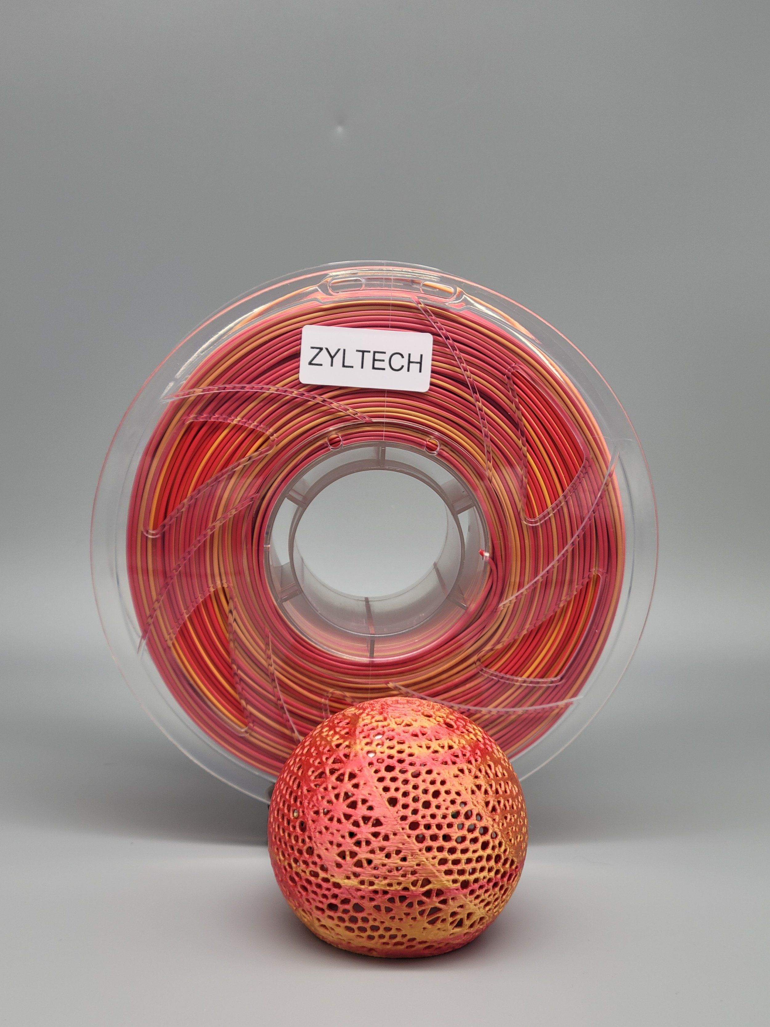 ZYLTech Tangerine Dream Texas Twister Series Multi-color Silk 3D Printer Filament 1.75mm 1 kg 2.2 lbs